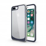 Wholesale iPhone 7 Plus Clear Armor Hybrid Case (Silver)